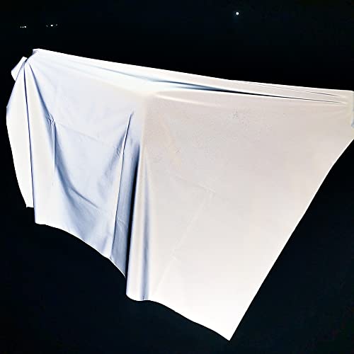 High Visibility Silver Reflective Fabric Gray Soft Material Sew On for Clothing Size: 55 in x 2yd