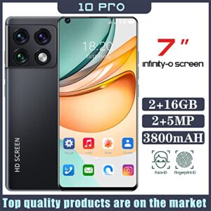 Unlocked Mobile Phones, Adnroid 8.1 Smart Phone 7.0 Inch Ultrathin HD Full Screen Phone, Dual SIM Unlocked Smartphones, 2G RAM+16GB ROM, 2MP+5MP Mobile Cell Phone, Gift for Friends (Black)