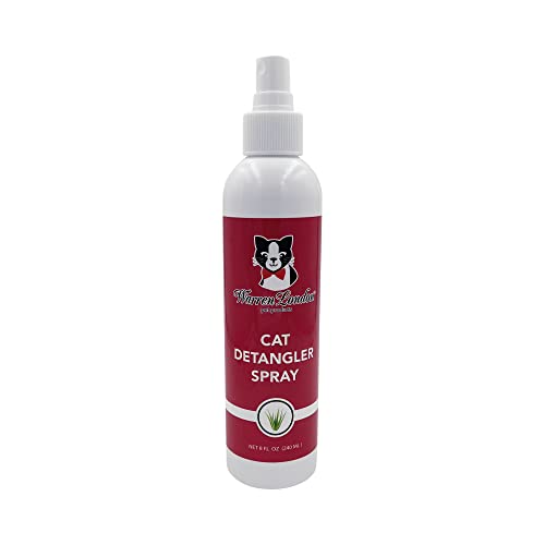 Warren London Cat Detangler Spray for Matted Hair | Leave in Conditioner Pet Detangling Spray That Demattes & Refreshes | Use with Cat Brush or Grooming Glove | Made in USA