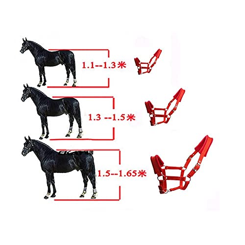 N/A Double Thickened Horse Bridle, Practical Thickened Adjustable Strap, Durable Protective Horse Accessories (Size : Small Size)