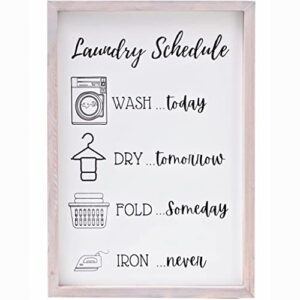 athena's elements farmhouse laundry room wall signs, funny home decor rustic wooden sign, laundry quotes for modern laundry room, 11x16 inches