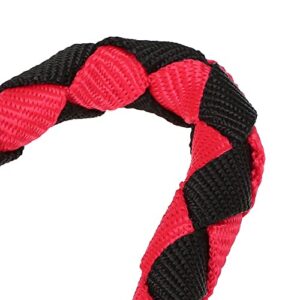 N/A Braided Horse Head Rope Braided Bridle with Brass Snap Buckle Horse Riding Equipment 2.5M (Color : Red)