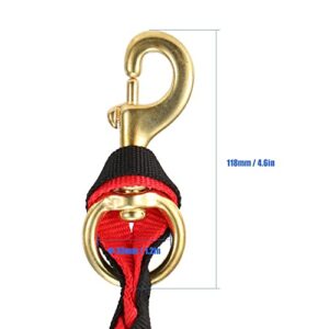 N/A Braided Horse Head Rope Braided Bridle with Brass Snap Buckle Horse Riding Equipment 2.5M (Color : Red)