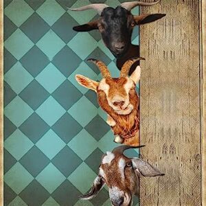 Luoboken Funny Metal Tin Signs Funny Goat Signs, are You Pooping Signs, Nice Wall Art, Your Napkins Signs, Farming Animal Lovers Gift, Goat Lover Signs Metal Sign for Kitchen 8X12inch