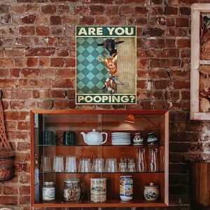 Luoboken Funny Metal Tin Signs Funny Goat Signs, are You Pooping Signs, Nice Wall Art, Your Napkins Signs, Farming Animal Lovers Gift, Goat Lover Signs Metal Sign for Kitchen 8X12inch