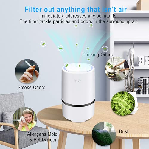 LTLKY Air Purifier for Bedroom,Small Air Cleaner for Desktop,USB Cord Power Version (2103)