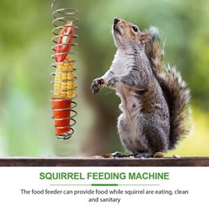 Happyyami Outdoor Toys Bird Food Holder Squirrel Feeders Foraging Toy Stainless Steel Hanging Bird Feeders Pet Veggie Feeder Toys for Small Parakeets Love Birds Finches Squirrel Feeder