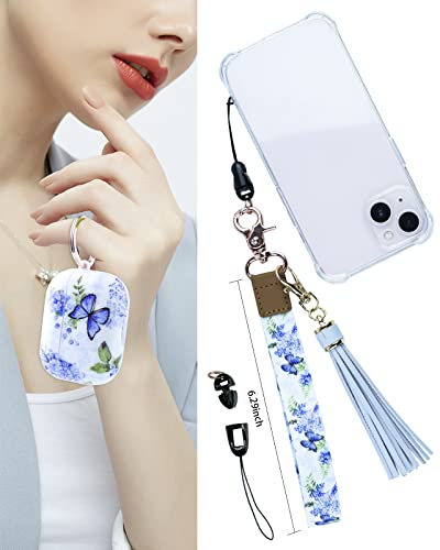 AirPod Pro Case with Wristlet Keychain Wrist Lanyard, OULRAEFS Hard AirPods Pro Case Cute Protective Case Cover with Key Lanyard for Airpods Pro 2019, Gifts for Women Girls, Butterfly
