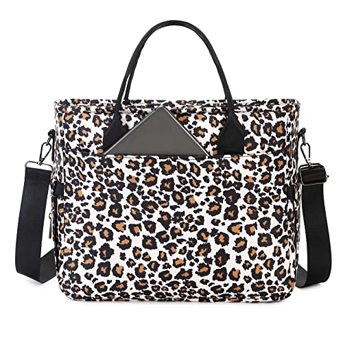 SAIDKOCC Insulated Lunch Bag 26 Cans Adult Women Extra Large Leak Proof Tote Cooler Bag and Shoulder Strap Pad for Office/Work/Picnic (Leopard)