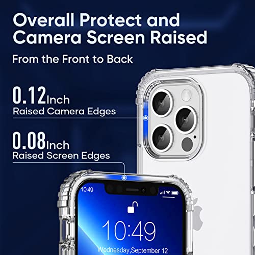 KEVKEEK Compatible with iPhone 13 Pro Max Case, Clear Case for iPhone 13 Pro Max Cover, [Anti-Yellowing] [Military Drop Protection] [Shock-Absorbing Corners] [Scratch Resistant]-Cyrstal Clear