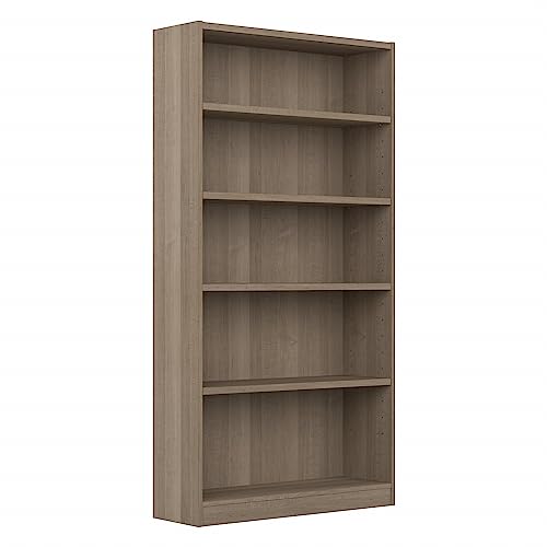 Bush Furniture Universal Tall 5 Shelf Bookcase in Natural Cherry