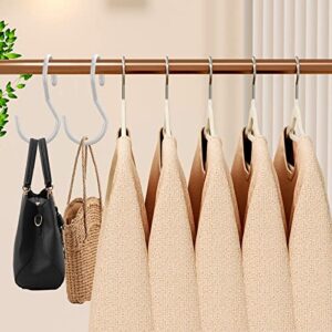 Gutapo 8 Pack White Purse Hanger for Closet Large S Hooks Twist Design Hanger for Hanging Handbags Belts Scarves Hats Clothes Planter Cups Pans and Pots