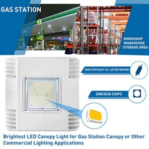 OSTEK 150W LED Gas Station Canopy Light, 19500LM Ceiling Light for Carport Garage Area Lighting 5700K Daylight (400-700W MH/HPS Equiv.) IP65 Waterproof and Outdoor Rated, UL&DLC Listed (2pack)