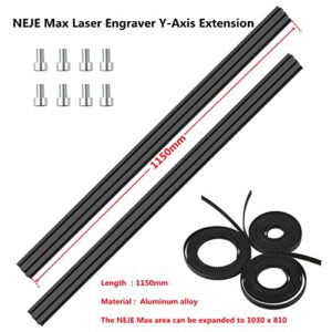 NEJE 1150MM Black Aluminum Profile Rail 3 Max, 3 Pro, 2S Max A40640/N40630 Laser Cutter and Engraver Y-Axis Extension Tool