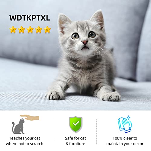 WDTKPTXL Cat Training Tape 3 Inches X 30 Yards Cat Scratch Deterrent Clear Double Sided Anti Cat Scratch Furniture Protector Couch Protector for Cats