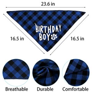 37 Pack Dog Birthday Party Supplies, Dog Birthday Boy Bandana with Dog Birthday Banner Balloon Pet Birthday Hat Bowtie Birthday Number Cake Topper for Pet Doggie Puppy Birthday Party Decorations