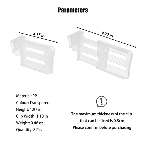 Refrigerator Dividers,Adjustable Plastic Organizer Tools,Fridge Door Retractable Snap-on Space Separators,Expandable Divide Plates,Kitchen Pantry Storage Gadget,Home Office Clear Tidy Supplies(8pcs)