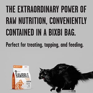 BIXBI Rawbble Freeze Dried Cat Food, Chicken Recipe, 3.5 oz - 95% Meat and Organs, No Fillers - Pantry-Friendly Raw Cat Food for Meal, Treat or Food Topper - USA Made in Small Batches