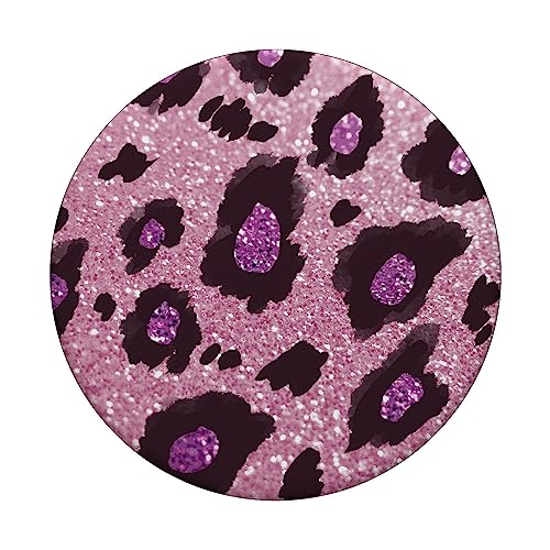 Rose Pink Leopard Cheetah Jaguar Pattern Cute Animal Print PopSockets Swappable PopGrip