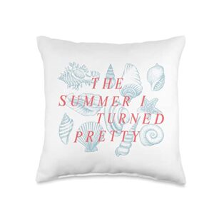 the summer i turned pretty shells throw pillow, 16x16, multicolor