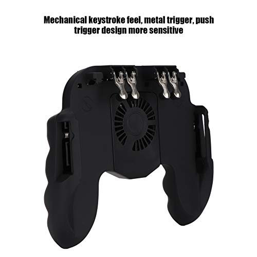 Tnfeeon Smartphone Gamepad, Convinient Black Gamepad Quick Cooling Sensitive Durable for Phones for Smartphone