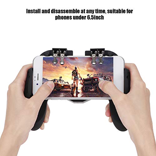 Tnfeeon Smartphone Gamepad, Convinient Black Gamepad Quick Cooling Sensitive Durable for Phones for Smartphone