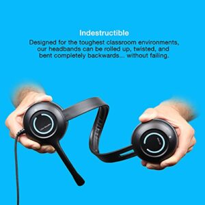 Cyber Acoustics Stereo USB-C Headset (AC-5014) for PC & Mac, in-line Controls for Volume and Mic Mute, Noise-Canceling Mic with Adjustable Boom, Perfect for Classrooms or Home