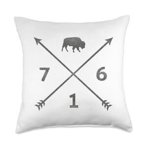 b-lo wny gift ideas buffalo ny stuff merch new york bflo wny area code 716 buffalo throw pillow, 18x18, multicolor