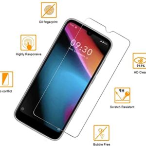 [2-Pack] Tznzxm for Sense TW102 Tempered Glass Screen Protector,Sense TW102 Case, Sense TW102 Phone Case, Flexible Soft TPU Scratch Resistant Non-Slip Back Cover Rubber Slim Case for Sense TW102