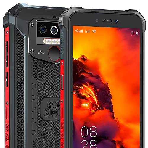 OUKITEL WP5 Pro Rugged Unlocked Smartphone, 5.5''HD+ Screen, 8000mAh Battery Rugged Cell Phone, 4GB+64GB Android, IP68 Waterproof 4G LTE Dual Cellphone, Face ID Fingerprint GPS