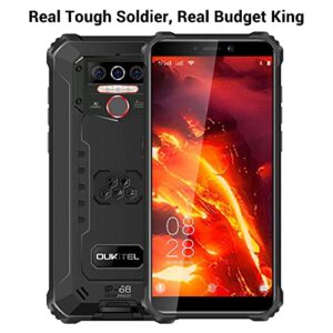 OUKITEL WP5 Pro Rugged Unlocked Smartphone, 5.5''HD+ Screen, 8000mAh Battery Rugged Cell Phone, 4GB+64GB Android, IP68 Waterproof 4G LTE Dual Cellphone, Face ID Fingerprint GPS