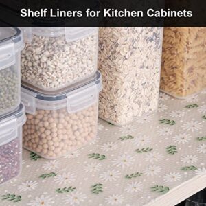 Cooyes Premium Cabinet Liner for Kitchen – Non-Slip Shelf Liners for Kitchen Cabinets – Waterproof Shelf Paper with Modern Pattern – Durable EVA Cabinet Liners