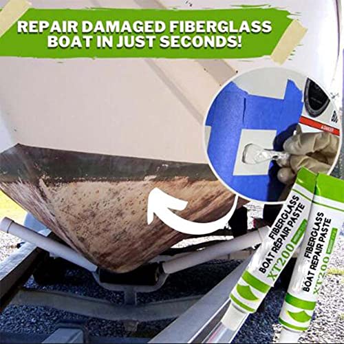 Gogolonge Fiberglass Boat Repair Paste, Xt200 Quick Dry Little Putty Putty, Car Scratch Remover Touch Up Paste Fix Tools, InstaFix Fiberglass Boat Repair Paste for Scratches, Cracks (White)