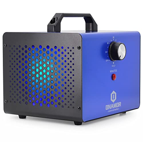 Ozone Generator 22000 mg/h - Ozone Machine Ionizer & O3 Deodorizer for Home, Basement, Smoke, and Pet Room. (Blue)