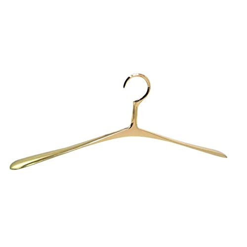 N/A Metal Hanger widening Hanger Non-Slip Thickening Hanger Durable Hanger Pants Clothes Storage Drying Rack (Color : Gold, Size : 43.5 * 17.5cm)