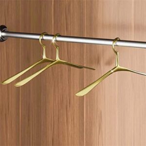 N/A Metal Hanger widening Hanger Non-Slip Thickening Hanger Durable Hanger Pants Clothes Storage Drying Rack (Color : Gold, Size : 43.5 * 17.5cm)