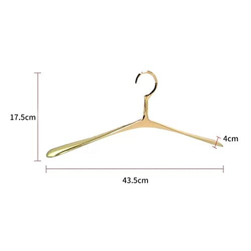 N/A Metal Hanger widening Hanger Non-Slip Thickening Hanger Durable Hanger Pants Clothes Storage Drying Rack (Color : Gold, Size : 43.5 * 17.5cm)