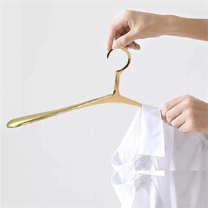 N/A Metal Hanger widening Hanger Non-Slip Thickening Hanger Durable Hanger Pants Clothes Storage Drying Rack (Color : Gold, Size : 43.5 * 17.5cm)