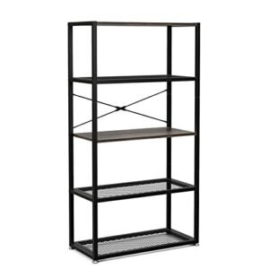 vicodabo 5 tier multipurpose free standing shelves, heavy duty industrial organizer open shelving unit, ideals for living room, kitchen, bedroom and office