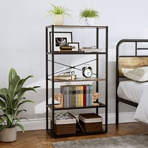 Vicodabo 5 Tier Multipurpose Free Standing Shelves, Heavy Duty Industrial Organizer Open Shelving Unit, Ideals for Living Room, Kitchen, Bedroom and Office