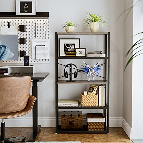 Vicodabo 5 Tier Multipurpose Free Standing Shelves, Heavy Duty Industrial Organizer Open Shelving Unit, Ideals for Living Room, Kitchen, Bedroom and Office