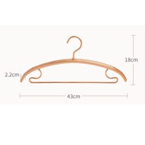 N/A 5pcs Thickened Hanger Aluminum Alloy Hanger Wedding Dress Non-Slip Hanger Sweater Pants Drying Rack (Color : Gold, Size : 43 * 18cm)