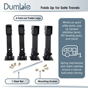 Dumble RV Stabilizer Jacks - 4pk Attachable Telescoping Travel Trailer Jack Stabilizer Stands and Jack Rod