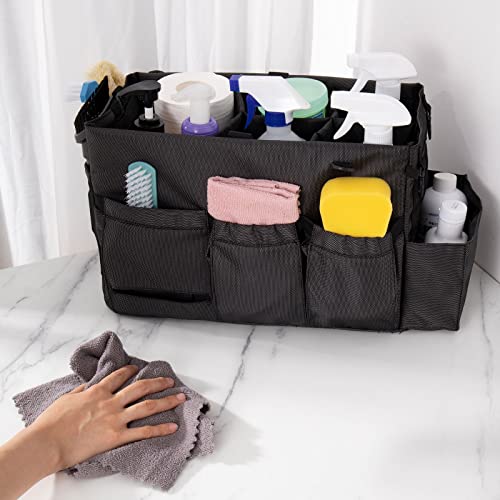 RULA Wearable Cleaning Caddy Organizer With Handle, Shoulder And Waist Straps,Large Cleaning Supplies Organizer, Cleaning Supply Caddy For Housekeepers