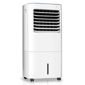 cooling fan evaporative cooler, with remote control portable bladeless air cooler, electric fan & humidifier, 7h timing,lcd display, 3 modes air conditioner for indoor home office dorms 55w oscillati