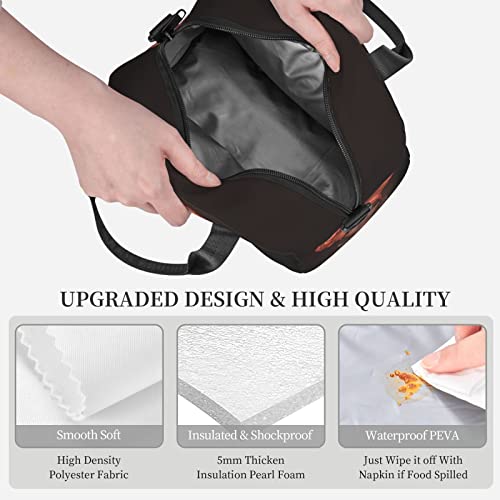 African American Black Woman Lunch Bag Reusable Insulated Lunch Tote Bag Lunchbox Container With Adjustable Shoulder Strap For Office Work School Picnic Travel