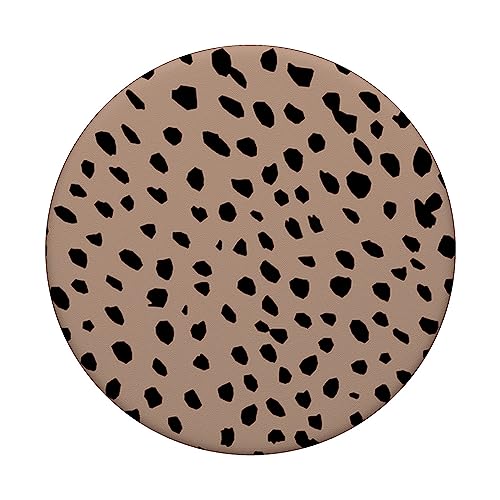 Minimal Boho Tan Black Dalmatian Bohemian Aesthetic Art PopSockets Swappable PopGrip