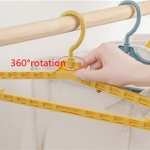 N/A Portable Plastic Display Hanger Windproof Wardrobe Coat Shirt Suit Hanger Clothes Storage Rack (Color : Yellow, Size : 41.5 * 19.5cm)