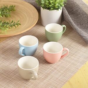 homEdge Mini Procelain Espresso Cup, 3 Ounces / 90 ml Tiny Cofffee Mugs Demitasse for Espresso, Tea- Set of 6, Multicolor