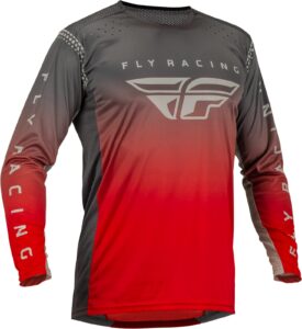 fly racing adult lite jersey (red/grey, medium)